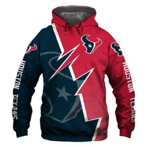 Houston Texans Hoodie Zigzag Graphic Zip Hoodie Gift for Fans - Bluefink