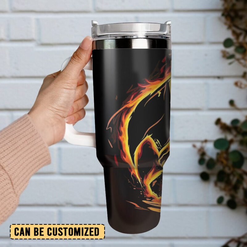 Charmeleon Pokemon Anime Christmas Custom Stanley Quencher 40oz Stainless Steel Tumbler - Threewoofs - Image 2