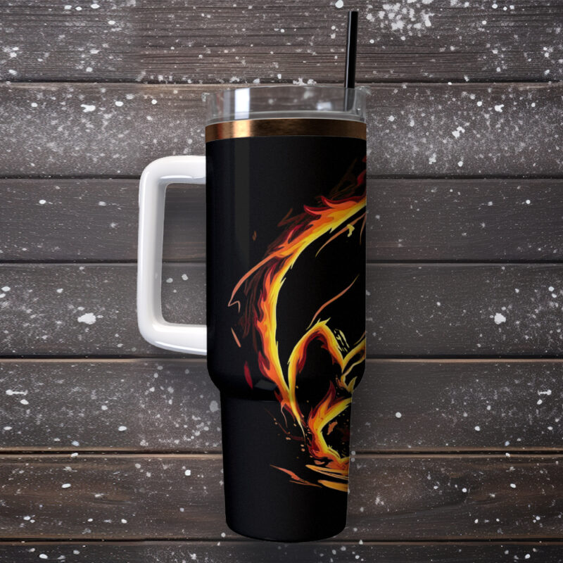 Charmeleon Pokemon Anime Christmas Custom Stanley Quencher 40oz Stainless Steel Tumbler - Threewoofs - Image 3