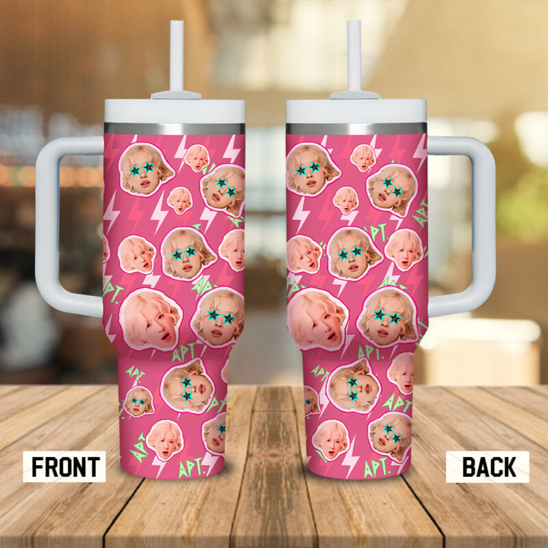 Ros√© x Bruno Mars Music Custom Stanley Quencher 40oz Stainless Steel Tumbler With Handle - Threewoofs