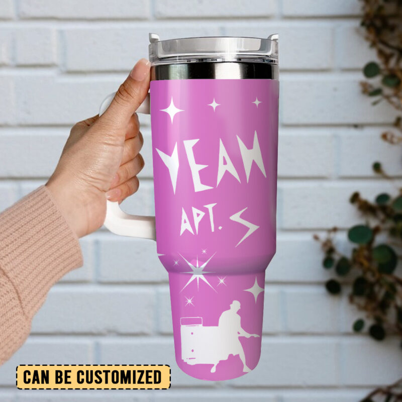 Ros√© x Bruno Mars Music Custom Stanley Quencher 40oz Stainless Steel Tumbler With Handle - Threewoofs - Image 3