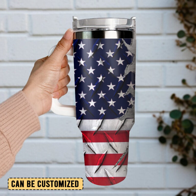 Trump 2024 Custom Stanley Quencher 40oz Stainless Steel Tumbler With Handle - Threewoofs - Image 2