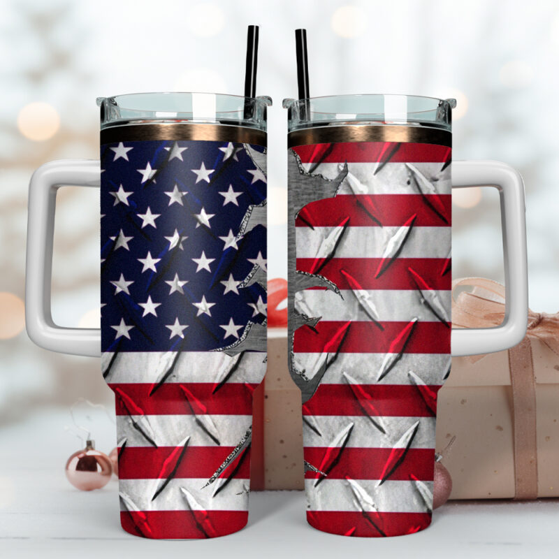 Trump 2024 Custom Stanley Quencher 40oz Stainless Steel Tumbler With Handle - Threewoofs - Image 4