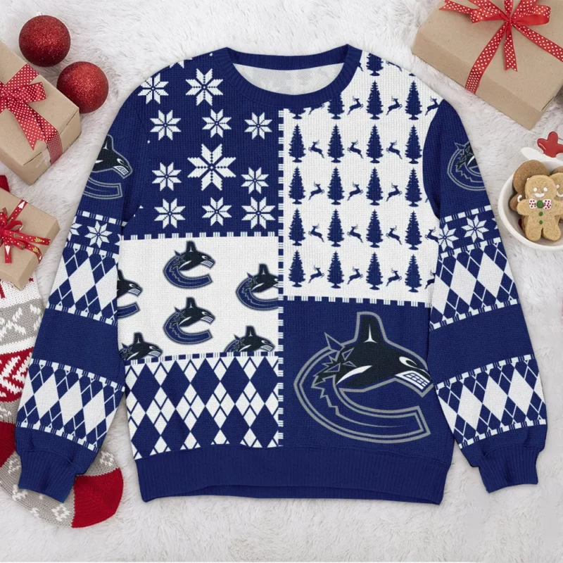 Special Release Vancouver Canucks NHL Ugly Sweater All Over Prints Christmas Season HONHL180924SW32