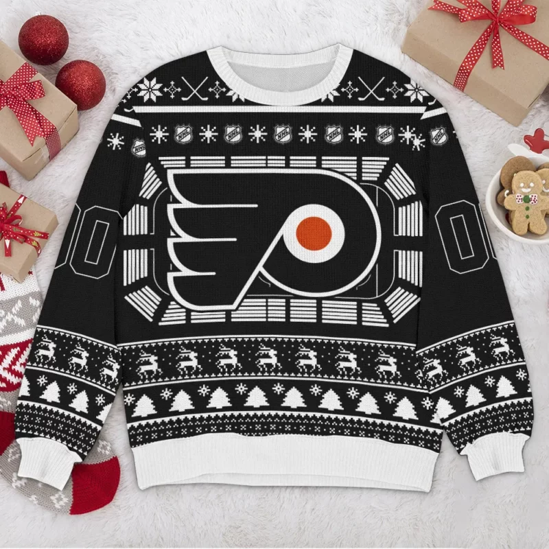 Special Release Philadelphia Flyers NHL Ugly Sweater All Over Prints Christmas Season QTNHLVA160924A155