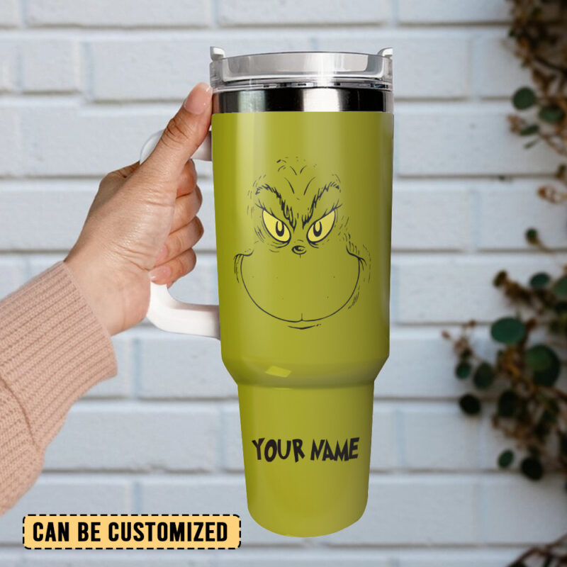The Grinch Movies Christmas Custom Stanley Quencher 40oz Stainless Steel Tumbler With Handle - Threewoofs - Image 2