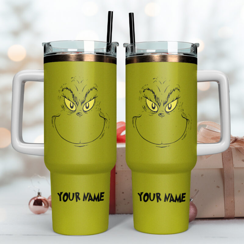 The Grinch Movies Christmas Custom Stanley Quencher 40oz Stainless Steel Tumbler With Handle - Threewoofs - Image 4