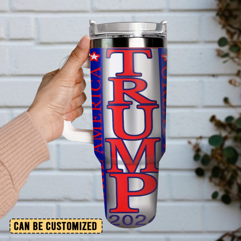 Trump Great Again Custom Stanley Quencher 40oz Stainless Steel Tumbler With Handle - Threewoofs - Image 2