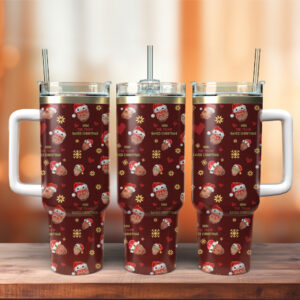 How The Trump Saved Christmas Custom Stanley Quencher 40oz Stainless Steel Tumbler With Handle - Threewoofs
