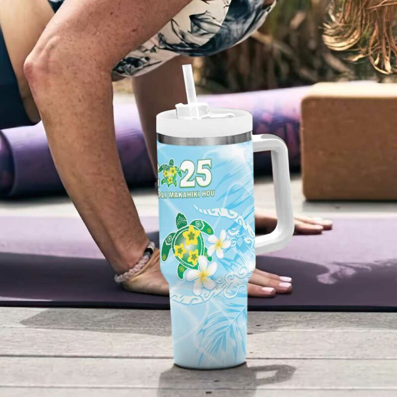 2025 Aloha Hawaii Tropical Flowers And Honu Custom Stanley Quencher 40oz Stainless Steel Tumbler With Handle - Threewoofs - Image 6