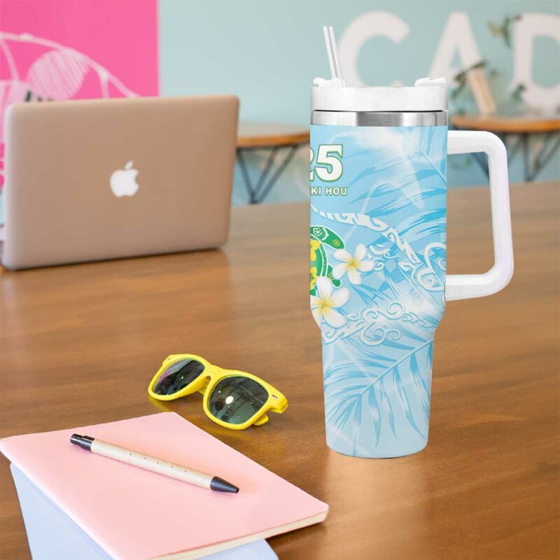 2025 Aloha Hawaii Tropical Flowers And Honu Custom Stanley Quencher 40oz Stainless Steel Tumbler With Handle - Threewoofs - Image 5