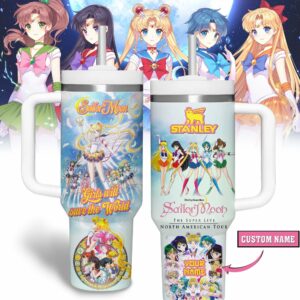 Sailor Moon Anime Custom Stanley Quencher 40oz Stainless Steel Tumbler With Handle - Threewoofs
