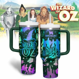 The Wizard of Oz Movies Custom Stanley Quencher 40oz Stainless Steel Tumbler With Handle - Threewoofs