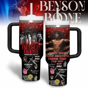 Benson Boone Music Custom Stanley Quencher 40oz Stainless Steel Tumbler With Handle - Threewoofs