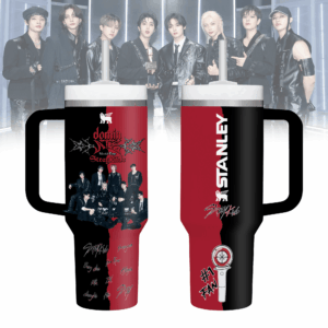 Stray Kids Music Custom Stanley Quencher 40oz Stainless Steel Tumbler With Handle - Threewoofs