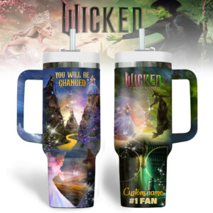 Wicked Movies Custom Stanley Quencher 40oz Stainless Steel Tumbler With Handle - Threewoofs