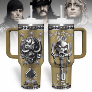 Mot√∂rhead Music Custom Stanley Quencher 40oz Stainless Steel Tumbler With Handle - Threewoofs
