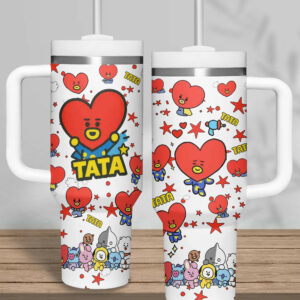 BTS Music Custom Stanley Quencher 40oz Stainless Steel Tumbler With Handle - Threewoofs