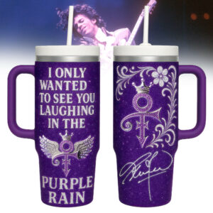 Prince Music Custom Stanley Quencher 40oz Stainless Steel Tumbler With Handle - Threewoofs