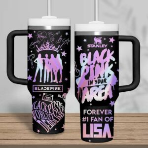 Blackpink Music Custom Stanley Quencher 40oz Stainless Steel Tumbler With Handle - Threewoofs
