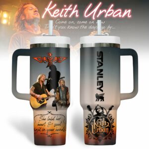 Keith Urban Music Custom Stanley Quencher 40oz Stainless Steel Tumbler With Handle - Threewoofs