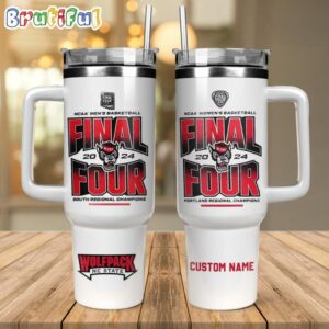 NC State Wolfpack NCAA Sports Custom Stanley Quencher 40oz Stainless Steel Tumbler With Handle - Threewoofs