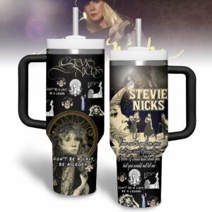 Stevie Nicks Music Custom Stanley Quencher 40oz Stainless Steel Tumbler With Handle - Threewoofs