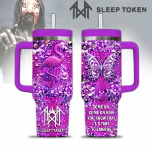 Sleep Token Music Custom Stanley Quencher 40oz Stainless Steel Tumbler With Handle - Threewoofs