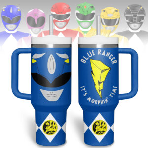 Power Rangers Movies Custom Stanley Quencher 40oz Stainless Steel Tumbler With Handle - Threewoofs