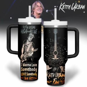 Keith Urban Music Custom Stanley Quencher 40oz Stainless Steel Tumbler With Handle - Threewoofs