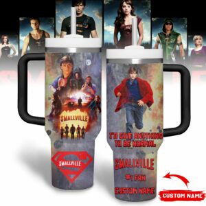 Smallville TV Series Custom Stanley Quencher 40oz Stainless Steel Tumbler With Handle - Threewoofs