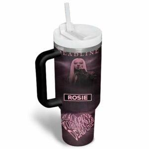 Blackpink Music Custom Stanley Quencher 40oz Stainless Steel Tumbler With Handle - Threewoofs