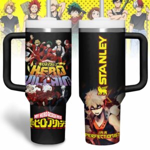 My Hero Academia Anime Custom Stanley Quencher 40oz Stainless Steel Tumbler With Handle - Threewoofs