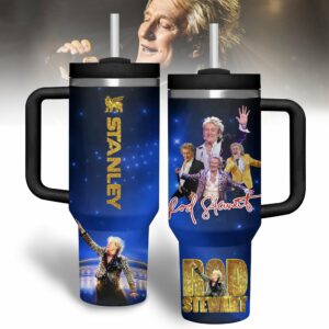 Rod Stewart Music Custom Stanley Quencher 40oz Stainless Steel Tumbler With Handle - Threewoofs