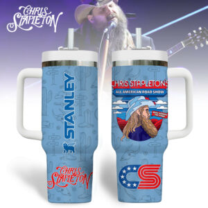 Chris Stapleton Music Custom Stanley Quencher 40oz Stainless Steel Tumbler With Handle - Threewoofs