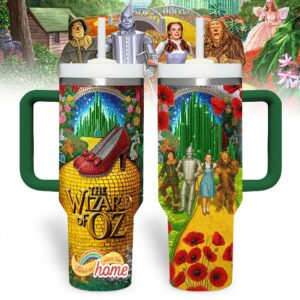 The Wizard of Oz Movies Custom Stanley Quencher 40oz Stainless Steel Tumbler With Handle - Threewoofs
