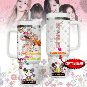Blackpink Music Custom Stanley Quencher 40oz Stainless Steel Tumbler With Handle - Threewoofs