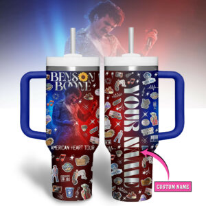 Benson Boone Music Custom Stanley Quencher 40oz Stainless Steel Tumbler With Handle - Threewoofs