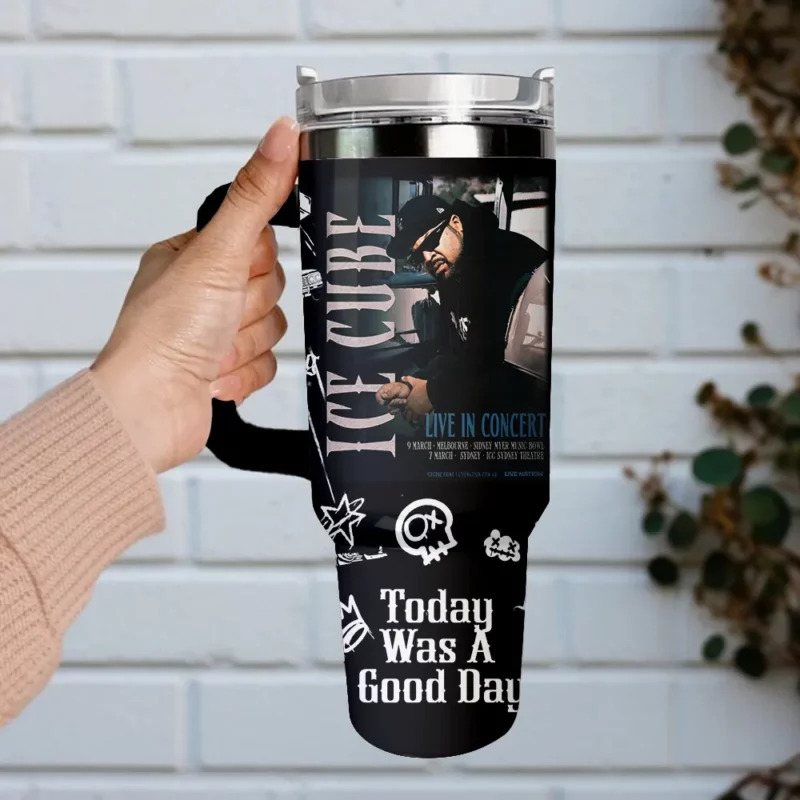 Ice Cube Music Custom Stanley Quencher 40oz Stainless Steel Tumbler With Handle - Threewoofs - Image 4
