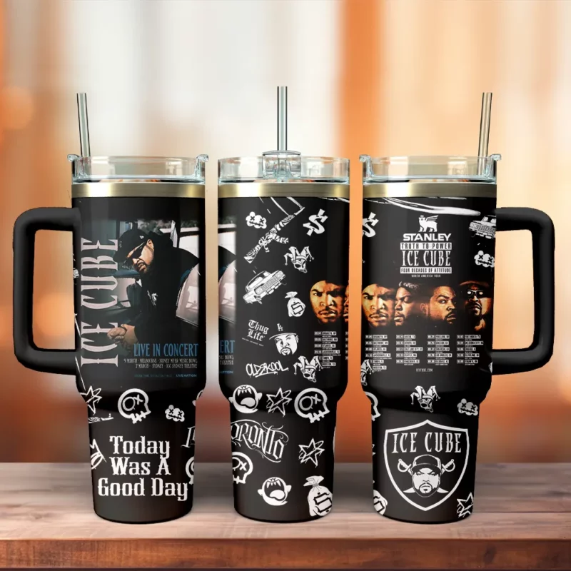 Ice Cube Music Custom Stanley Quencher 40oz Stainless Steel Tumbler With Handle - Threewoofs - Image 5