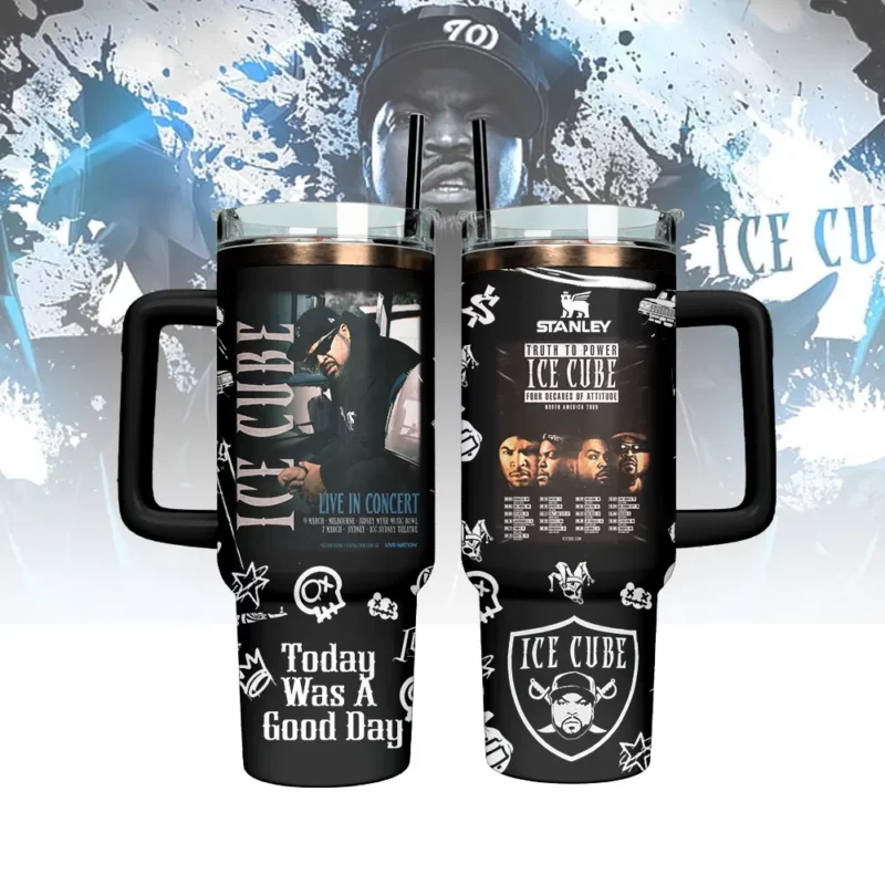 Ice Cube Music Custom Stanley Quencher 40oz Stainless Steel Tumbler With Handle - Threewoofs
