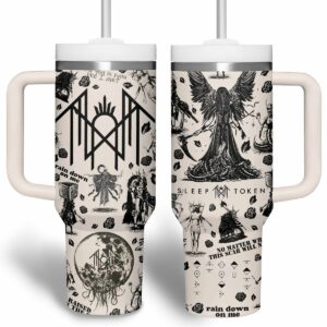 Sleep Token Music Custom Stanley Quencher 40oz Stainless Steel Tumbler With Handle - Threewoofs
