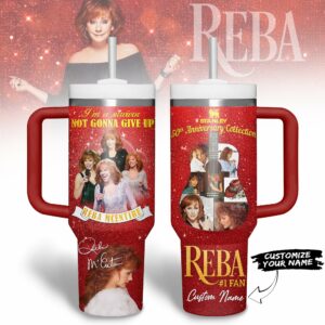 Reba McEntire Music Custom Stanley Quencher 40oz Stainless Steel Tumbler With Handle - Threewoofs
