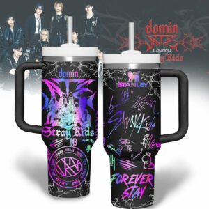 Stray Kids Music Custom Stanley Quencher 40oz Stainless Steel Tumbler With Handle - Threewoofs