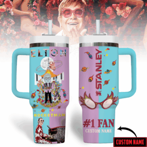 Elton John Music Custom Stanley Quencher 40oz Stainless Steel Tumbler With Handle - Threewoofs