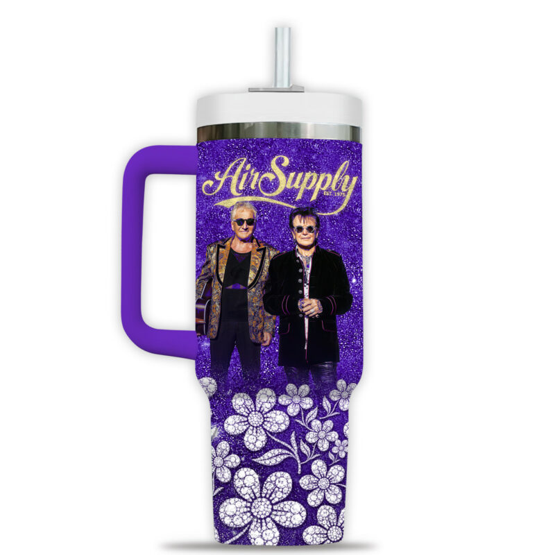 Air Supply Music Custom Stanley Quencher 40oz Stainless Steel Tumbler With Handle - Threewoofs - Image 3