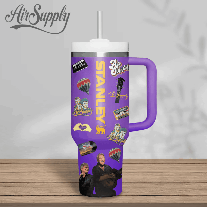 Air Supply Music Custom Stanley Quencher 40oz Stainless Steel Tumbler With Handle - Threewoofs - Image 4