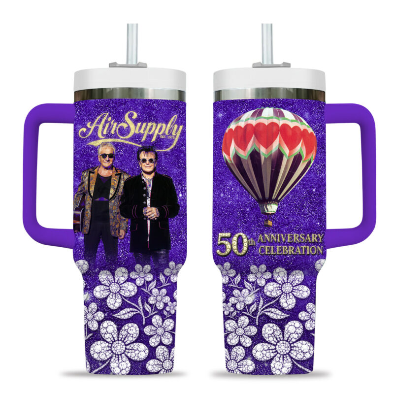 Air Supply Music Custom Stanley Quencher 40oz Stainless Steel Tumbler With Handle - Threewoofs - Image 2