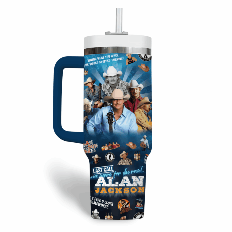 Alan Jackson Music Custom Stanley Quencher 40oz Stainless Steel Tumbler With Handle - Threewoofs - Image 4