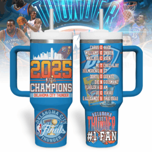 Oklahoma City Thunder NBA Custom Stanley Quencher 40oz Stainless Steel Tumbler With Handle - Threewoofs